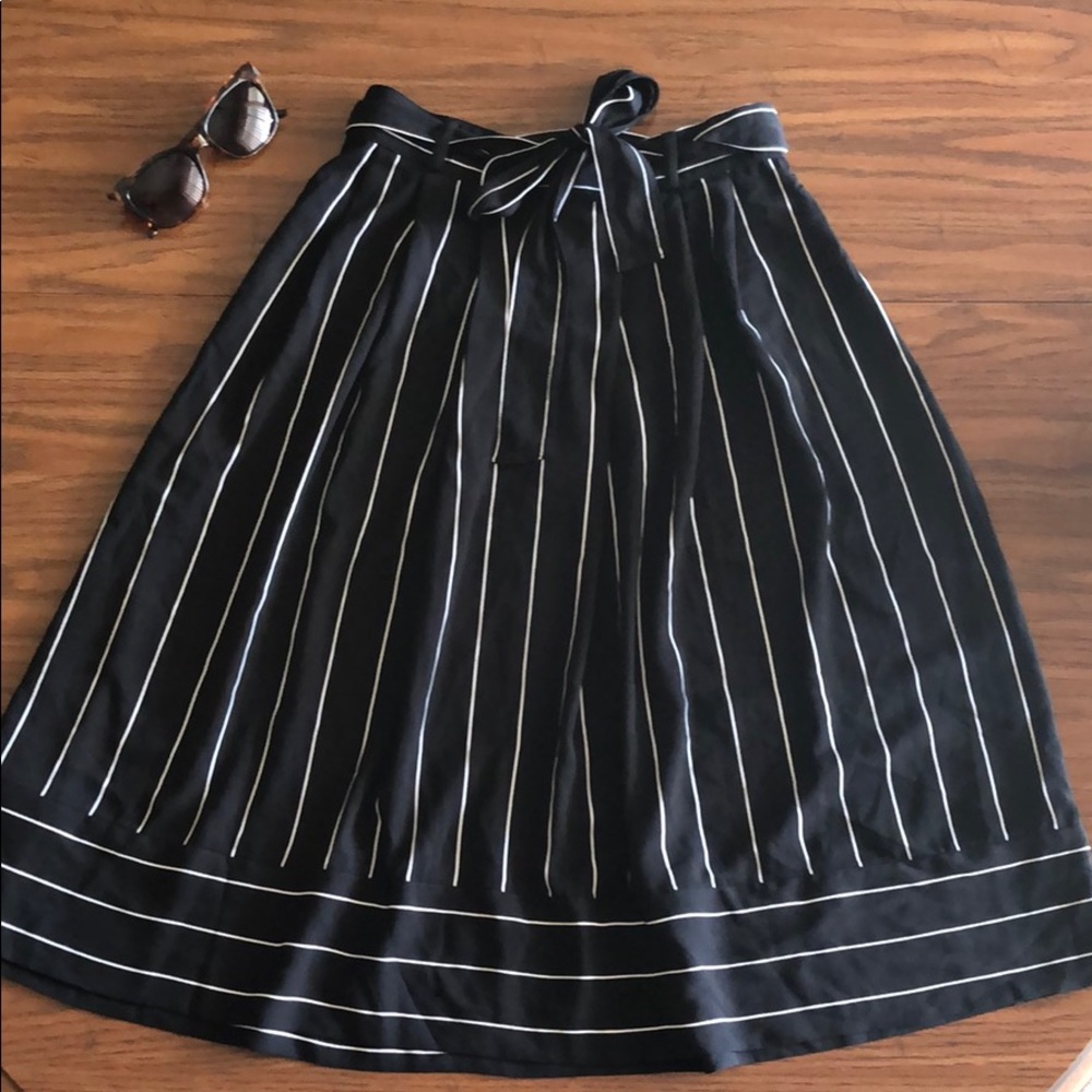 Stripped Midi Skirt